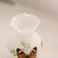 Vintage Westmoreland Small Clear Satin Glass Butterfly Vase