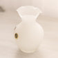 Vintage Westmoreland Small Clear Satin Glass Butterfly Vase