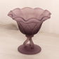 Vintage Westmoreland Small Purple Satin Glass Compote with Ruffle Edge