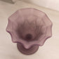 Vintage Westmoreland Small Purple Satin Glass Compote with Ruffle Edge