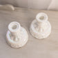 Vintage Westmoreland White Iridescent Milk Glass Grape Candleholder