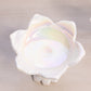 Vintage Westmoreland White Iridescent Mother of Pearl Milk Glass Lotus 2-Way Candleholder