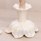 Vintage Westmoreland White Iridescent Mother of Pearl Milk Glass Lotus 2-Way Candleholder