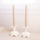 Vintage Westmoreland White Iridescent Mother of Pearl Milk Glass Lotus 2-Way Candleholder