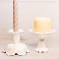 Vintage Westmoreland White Iridescent Mother of Pearl Milk Glass Lotus 2-Way Candleholder
