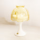 Vintage Westmoreland Yellow Glass Fairy Lamp with White Milk Glass Base