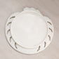 Vintage White Milk Glass Plate with Dogs and Squirrel Designs