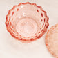 Vintage Whitehall Circular Peachy Pink Glass Lidded Dish